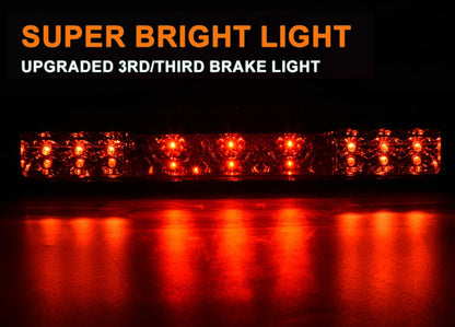 G-PLUS LED Third 3rd Brake Cargo Light Compatible with Chevy Silverado/GMC Sierra 1500 2500HD 3500HD 2007-2013 Rear High Mount Stop Lamp Replacement Red Lens Waterproof