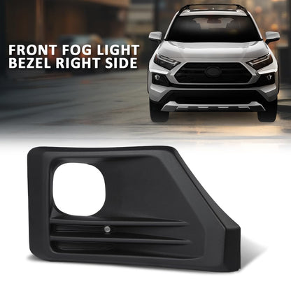 G-PLUS Front Right Fog Light Bezel Compatible with Toyota RAV4 Adventure/TRD Off-Road 2019-2023 521270R170, TO1039226 Black