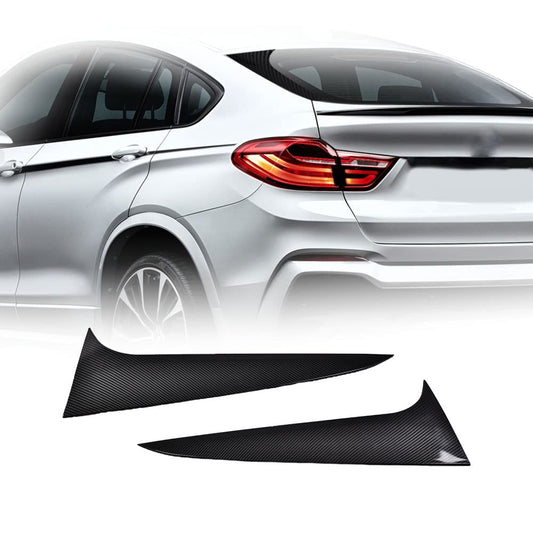 G-PLUS Rear Window Spoiler Side Wing Trim Carbon Black Cover Compatible with 2019-2021 BMW X4