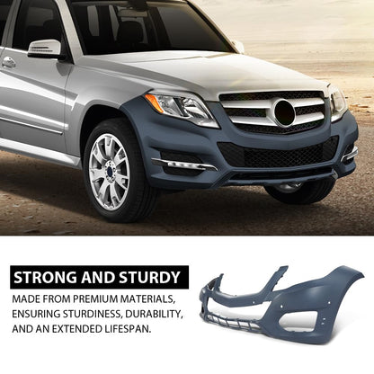 G-PLUS Bumper Cover Fascia Front, Compatible with Benz GLK250 Bluetec 4Matic 2013-2015, Fit Benz GLK350 (submodel: 4Matic, Base) 2013-2015,Fit for Models Without AMG Styling Package 2048802049