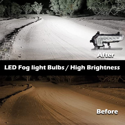 G-PLUS Front Bumper LED DRL Fog Lights Daytime Running Lamp Set Compatible with Chevy Malibu XL 2016-2018 Driver and Passenger Side Bumper Fog Lights