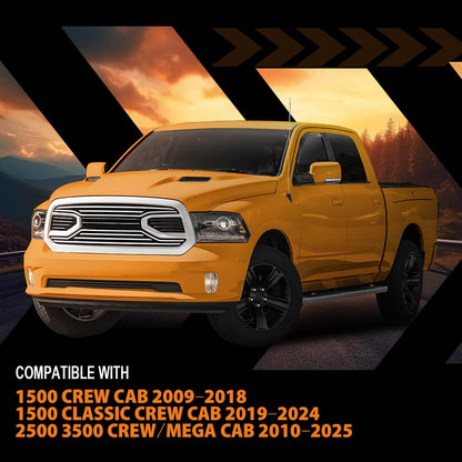 G-PLUS in-Channel Auto Vent Window Visor Compatible with Dodge Ram 1500 2009-2018 Fit Dodge Ram 2500 3500 Standard Cab 2010-2025 2PCS Smoky