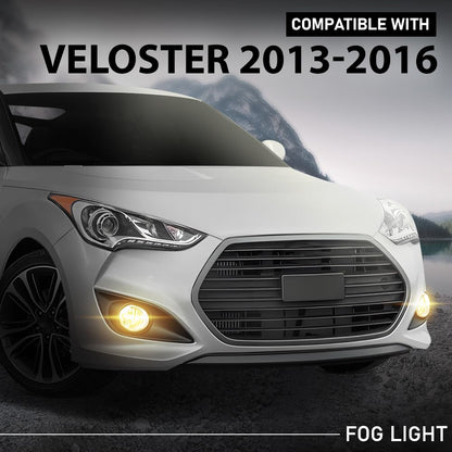 G-PLUS Front Right Fog Light Lamps Assembly, Compatible with Hyundai Veloster Turbo 2013-2016, Passenger Side, 865242V500, 86524 2V500