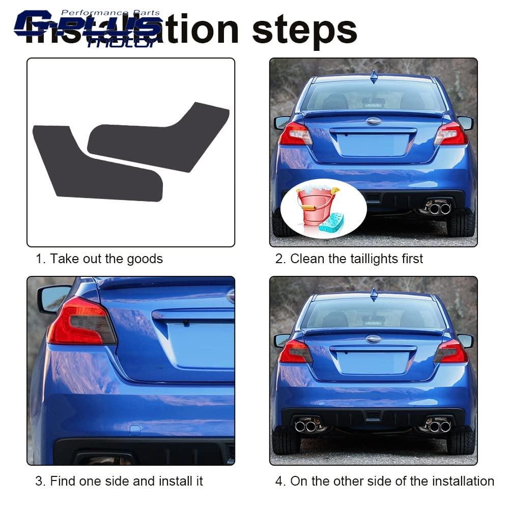 G-PLUS Sedan Tail Light Tint Film Precut US Compatible with Subaru WRX/WRX STI 2015-2020 New