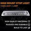 G-PLUS Third 3rd Brake Cargo Light Compatible With 2007-2016 Toyota Tundra Rear Roof Center High Mount Tail Lamps Replacement Chrome Housing Clear Lens
