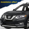G-PLUS Headlights Assembly, Compatible with 2017 2018 2019 Nissan Rogue Left Bumper Headlamp, Clear Lens Chrome Housing Amber Reflector Bumper Headlamps