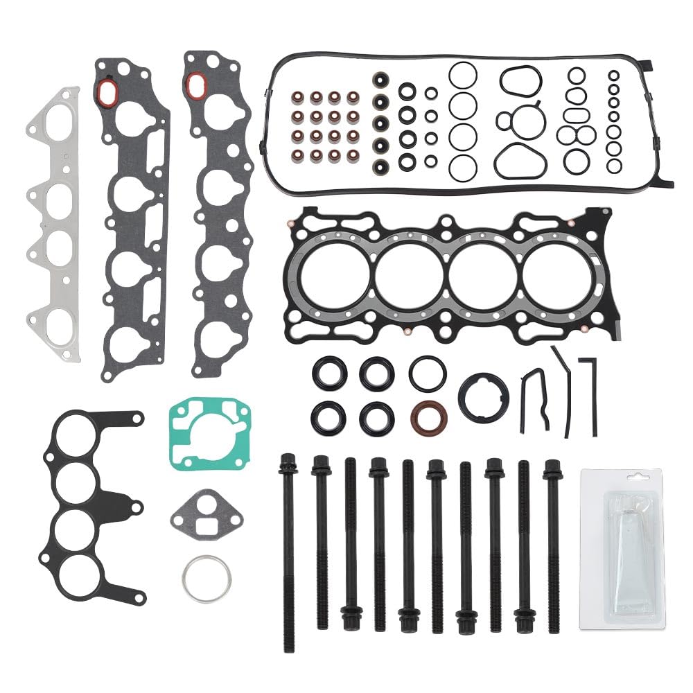 G-PLUS Head Gasket Set Bolts F23A7 Compatible with Acura CL 2.3L 1998-1999/Fit Honda Accord 2.3L 1998-2002/Fit Isuzu Oasis 2.3L 1998-1999/Fit Honda Odyssey 2.3L 1998 HS26155PT ES71329