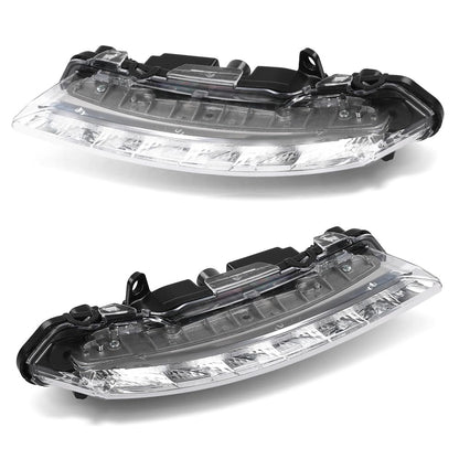 G-PLUS LED Pair Fog Lights DRL Daytime Running Lamps, Compatible with W204 X204 W216 W218 W221 W251 2008-2014, LH Driver & RH Right Side 2PCS, 2218201756, 2218201856