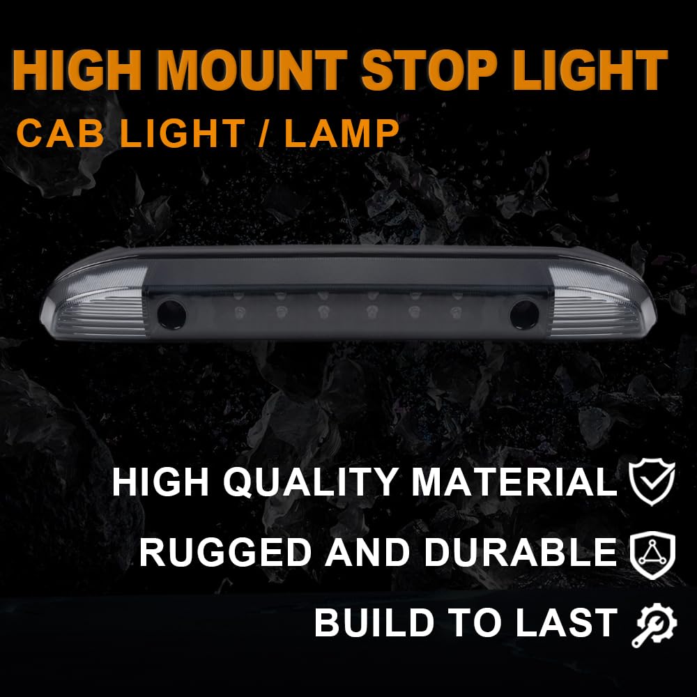 G-PLUS Third 3rd Brake Cargo Light Assembly Compatible with 2001-2004 Nissan Frontier Pickup Rear Roof Center High Mount Stop Tail Lamps Replacement