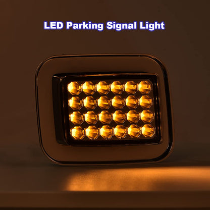 G-PLUS 2pcs LED Front Park Signal Lamp Compatible with 03-08 H2 05-08 H2 SUT Left Right Corner Signal Lights Parking Lamps Turn Signal Marker Light Front Fender Replacement