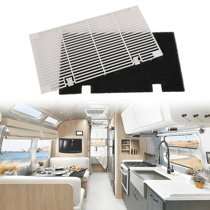 G-PLUS RV A/C Ducted Air Grille, Duo-Therm Air Conditioner Grille Replacement for Dometic 3104928.019 (Polar White) RV AC Vent Cover with Filter pad Assembly