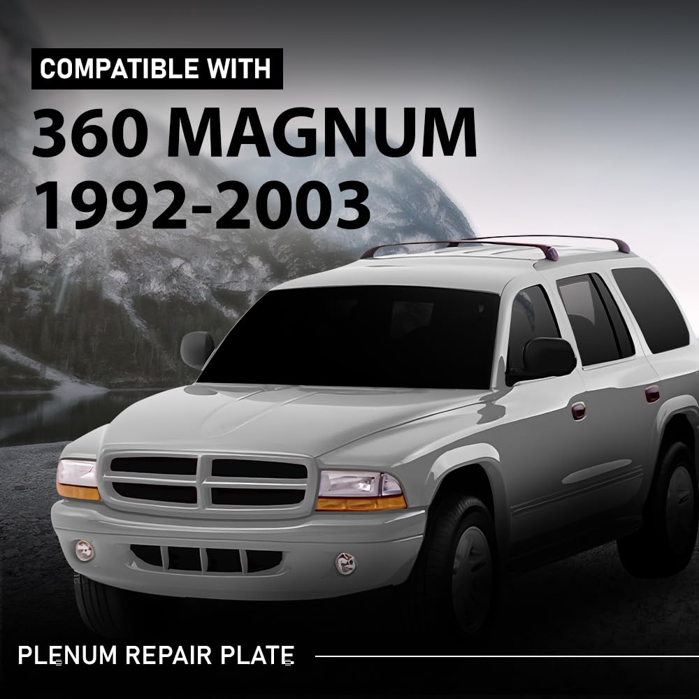 G-PLUS Intake Manifold Plenum Repair Plate Compatible with Dodge 360 Magnum V8 1992-2003 5.2L 5.9L Engines Aluminum