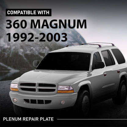 G-PLUS Intake Manifold Plenum Repair Plate Compatible with Dodge 360 Magnum V8 1992-2003 5.2L 5.9L Engines Aluminum