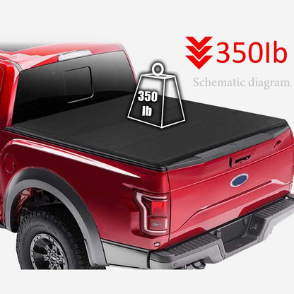 G-PLUS T3 Tri-Fold Hard Lock 6.5Ft Truck Tonneau Cover Compatible with 2009-2014 F150 | 6'5" Extra Short Bed