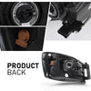 G-PLUS Headlights Assembly w/Bulbs Light Bar Left and Right Side Compatible with Dodge Ram 1500 2006-2008/Fit Dodge Ram 2500 3500 2006-2009 Smoke Lens Black Housing Amber Reflector