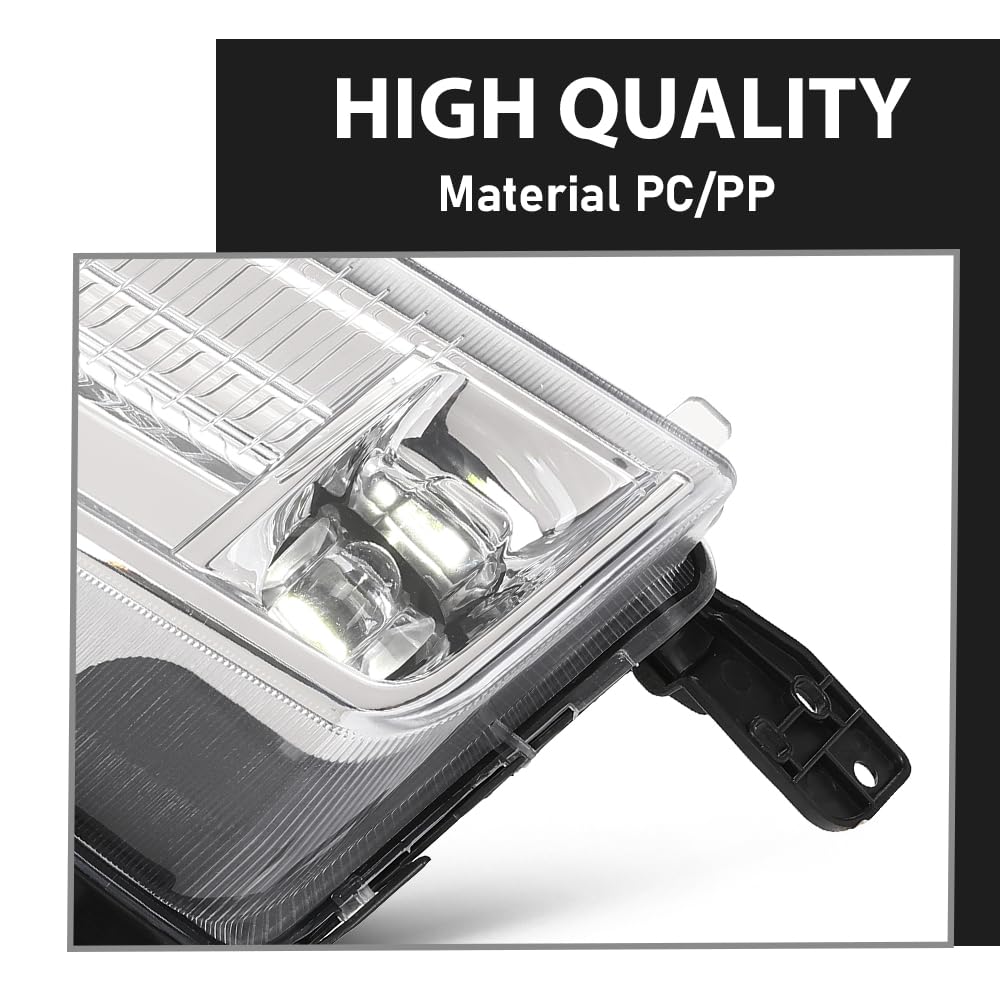 G-PLUS LED Fog Light Driving Lamp Right Side Clear Compatible with Ford Edge 2019-2024 PKT4B-15B242-AD, PKT4B15B242AD