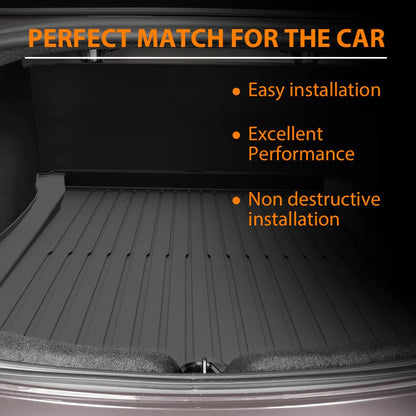 G-PLUS Floor Mats & Cargo Liner FLOOR MATS | FIT TESLA MODEL 3 Highland 2024 2025 Floor Liners TPE All Weather Custom Fit Floor Cargo Liners Trunk Mats Accessories Front & Rear Cargo Mat Full Set,6PCS Black