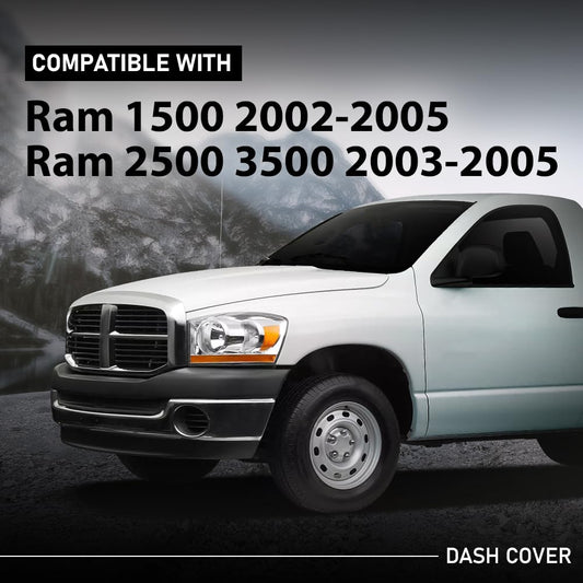 G-PLUS TPE Dash Defrost Vent Cover Cap Overlay Compatible with Dodge Ram 1500 2002-2005/ Fit Ram 2500 3500 2003-2005 Upper Dashboard Panel Blue