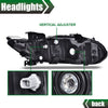 G-PLUS Headlights Assembly Compatible with 2018 2019 2020 Honda Accord Halogen High Beam Headlamps Chrome Signal Headlights (Black Passenger & Driver Side(Left+Right)), faros delanteros