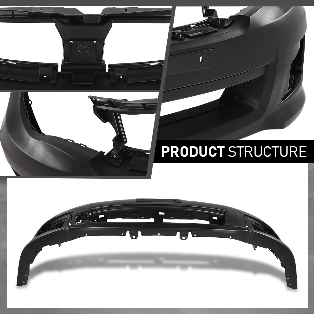 G-PLUS Front Bumper Cover Compatible with Impreza 2011-2014 (Submodel: WRX, WRX Limited, WRX Premium, WRX STI, WRX STI Limited), 57704FG113, SU1000167, Primed Black