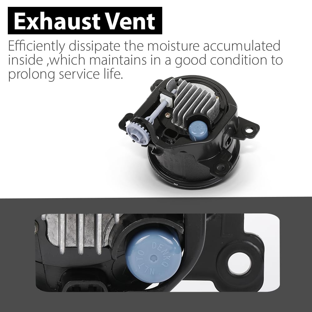 G-PLUS LED Front Bumper Driving Fog Lights w/Bezels+Harness Compatible with Honda Odyssey 2021 2022 2023 33950TEYY01, 33900TEYY01, HO2592144, HO2593144, 19-6225-00, 19-6226-00 Black