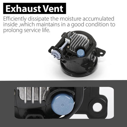G-PLUS LED Front Bumper Driving Fog Lights w/Bezels+Harness Compatible with Honda Odyssey 2021 2022 2023 33950TEYY01, 33900TEYY01, HO2592144, HO2593144, 19-6225-00, 19-6226-00 Black