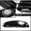 G-PLUS Front Bumper Fog Light Grille Cover Compatible with Audi A3 8P S-Line 2009-2012,Only Fit for S-Line Bumper 8P0807682, 8P0807681