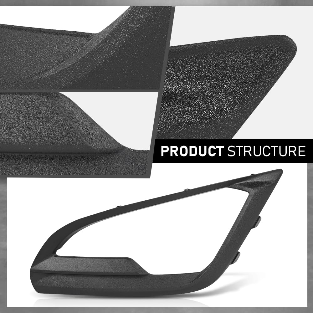 G-PLUS Front Left Bumper Fog Light Lamp Cover Bezel, Compatible with Ford EcoSport 2018-2021, Driver Side, GN1Z15266AB, FO1038185