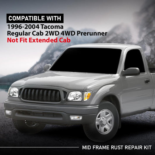 G-PLUS Mid Frame Rust Repair w/Spring Mount Driver and Passenger Side Compatible with Toyota Tacoma Regular Cab 2WD 4WD Prerunner 1996-2004/Not Fit Extended Cab