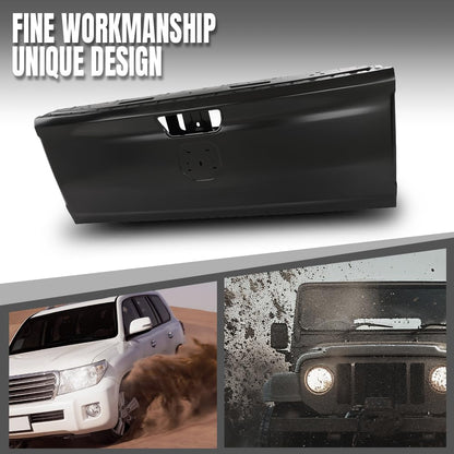 G-PLUS Rear Tailgate Fit Dodge Ram 1500 Pickup 2019-2024, Fit Use Without R-A-M Letters CH1900131, 68623973AA, 68278358AF, 68278358AE, 68278358AD, 68278358AC, 68278358AB, 170-10124 Painted Black