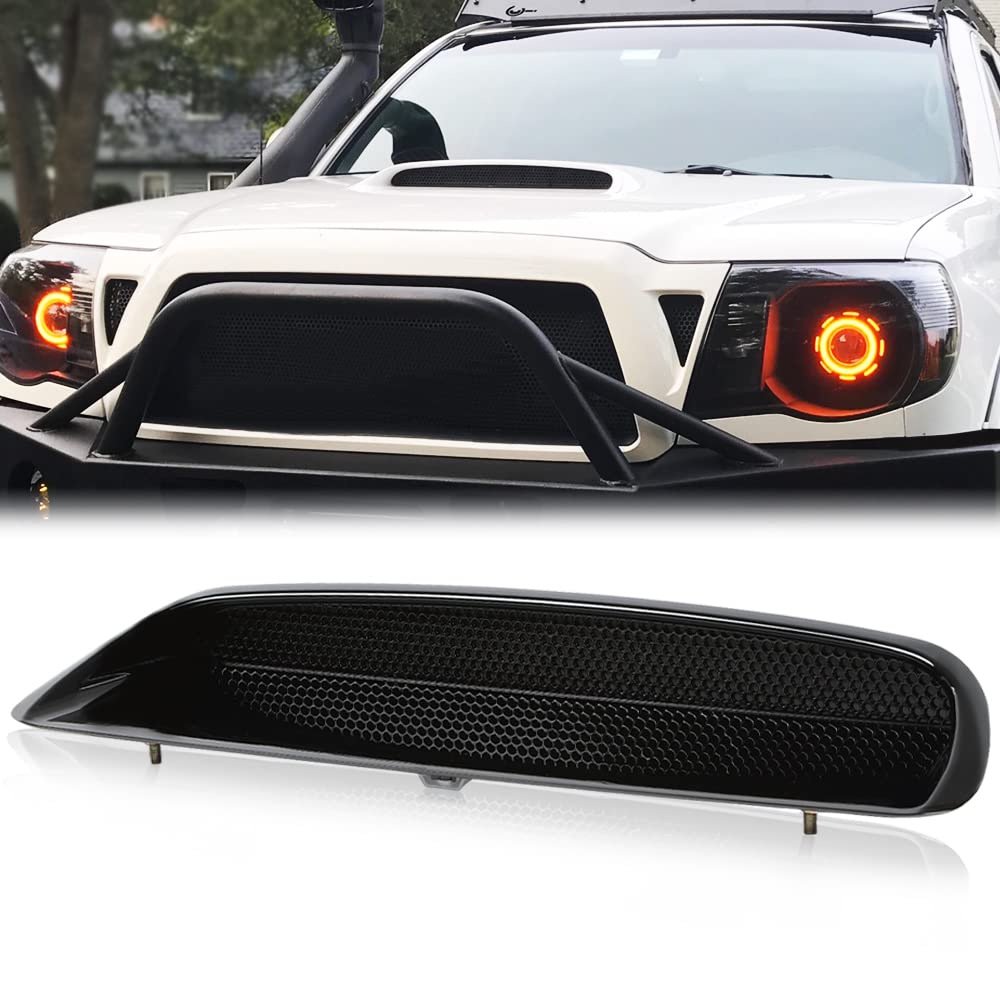 G-PLUS Hood Scoop Bulge Kit Compatible with Toyota Tacoma 2005 2006 2007 2008 2009 2010 2011 Front Upper Black