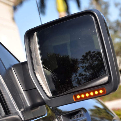 Front Passenger Side Replacement Mirror Glass with Backing Plate Compatible For Ford F-150 2011-2014