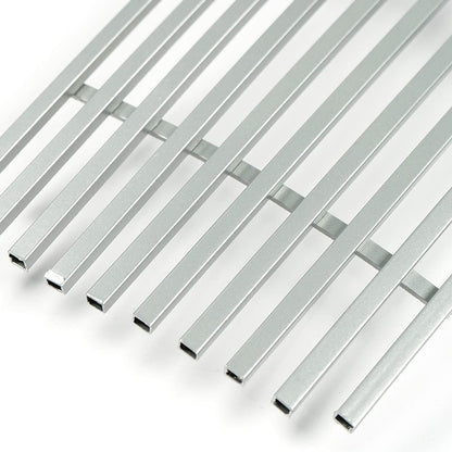 G-PLUS Front Upper Bumper Chrome Billet Grille Grill Insert Compatible With Nissan Maxima 2009-2014 Hood Molding (Silver)