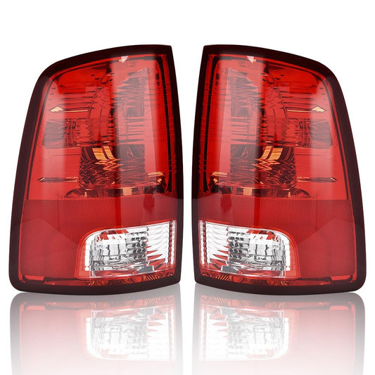 G-PLUS Red Lens Tail Lights w/o Bulbs Compatible with 2009-2018 Dodge Ram 1500 Fit 2010-2018 Dodge Ram 2500 3500 Fit 2019-2020 Dodge Ram 1500 Classic Left & Right