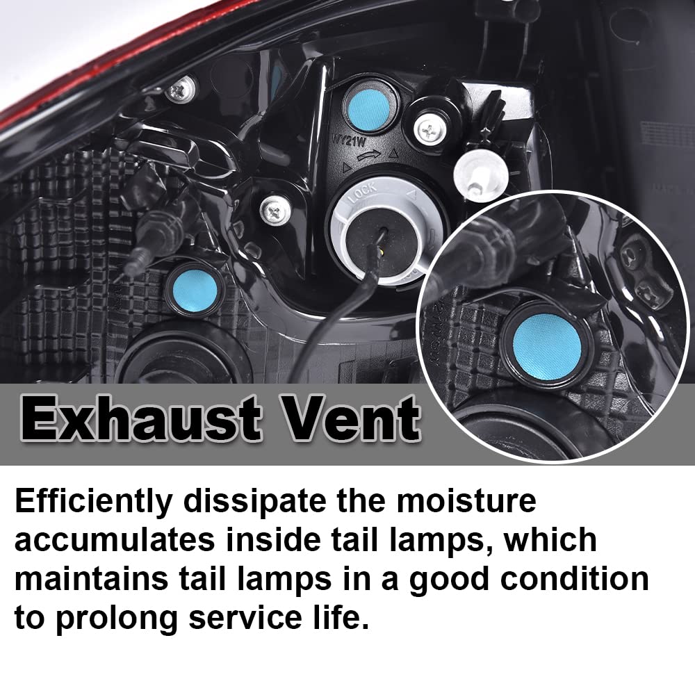 G-PLUS Tail Light Lamp Rear Brake Compatible with Chevy Cruze LS LT LTZ Premier 4-Door Sedan 2016-2019 w/Bulbs & Wiring Harness (3 PLUG) Right Passenger Side Luces Traseras, Faros TraserosAssembly