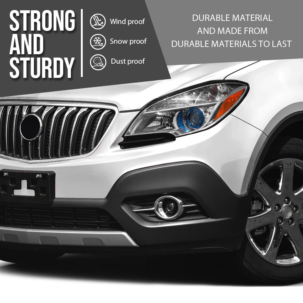 G-PLUS Driver & Passenger Side Headlight Lower Molding Bumper Trim Compatible with Buick Encore Sport Touring 2016, Fit Buick Encore 2013 2014 2015 2016 95235063, 95235062, GM1047107, GM1046107 Black