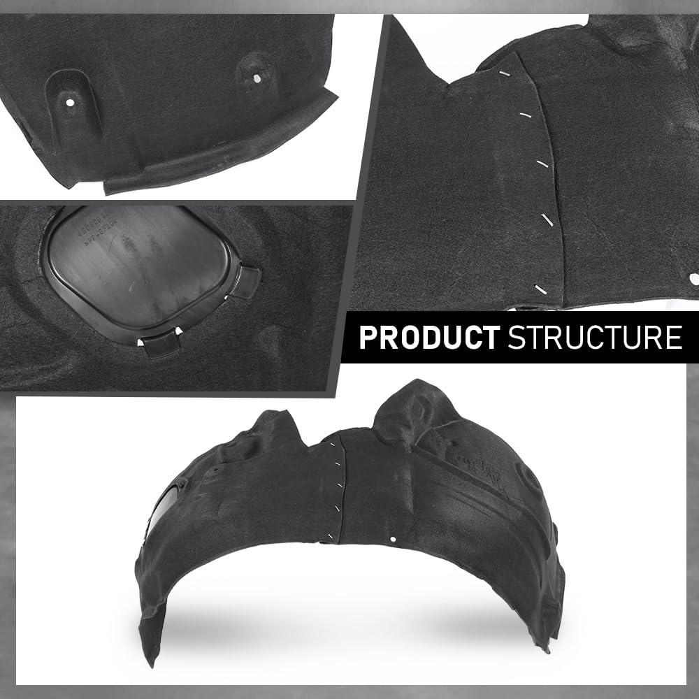 G-PLUS Front Left Fender Liner Inner, Compatible with Audi A6 A6 Quattro 2012-2017/ S6 2013-2017, Driver Side, 4G0821133D, AU1248132