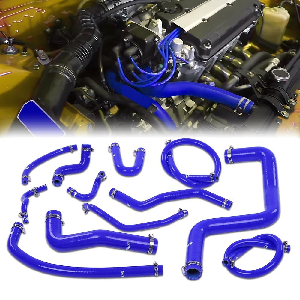 G-PLUS Silicone Radiator Hose Kit Compatible with Honda/Acura Integra DC4 DB7 RS LS GS SE with B18B1 Engine 1994-2001 Blue