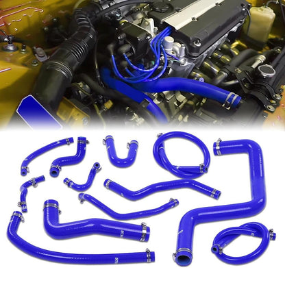 G-PLUS Silicone Radiator Hose Kit Compatible with Honda/Acura Integra DC4 DB7 RS LS GS SE with B18B1 Engine 1994-2001 Blue