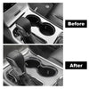 G-PLUS Gear Shift Cup Holder Cover Trim Bezel Compatible with Jeep Grand Cherokee 2011-2021 Black Carbon Fiber
