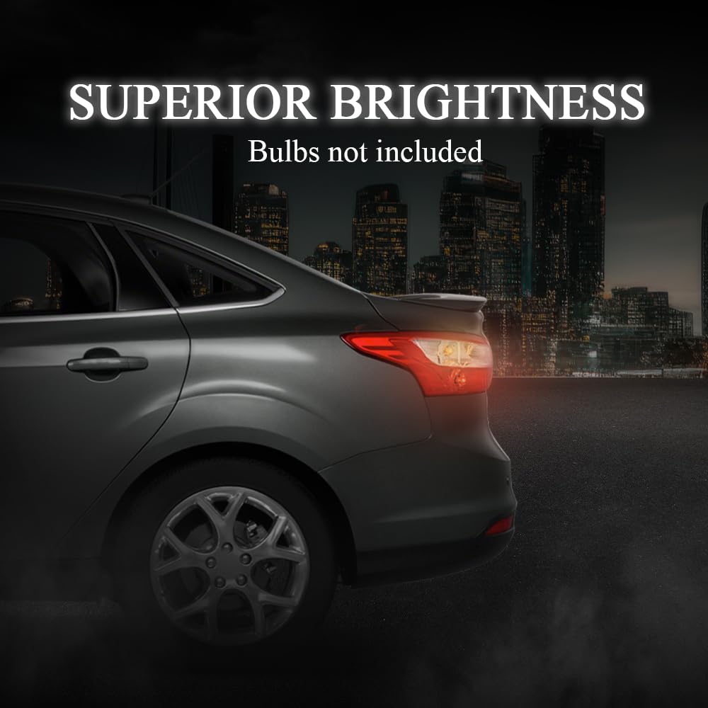 G-PLUS Rear Tail Light Compatible with 2012 2013 2014 Ford Focus 4-Door DM5Z13405E (Compatible 4-Door Sedan Model) Luces Traseras, Faros Traseros Brake Lamp w/o Bulbs Left Driver SideAssembly