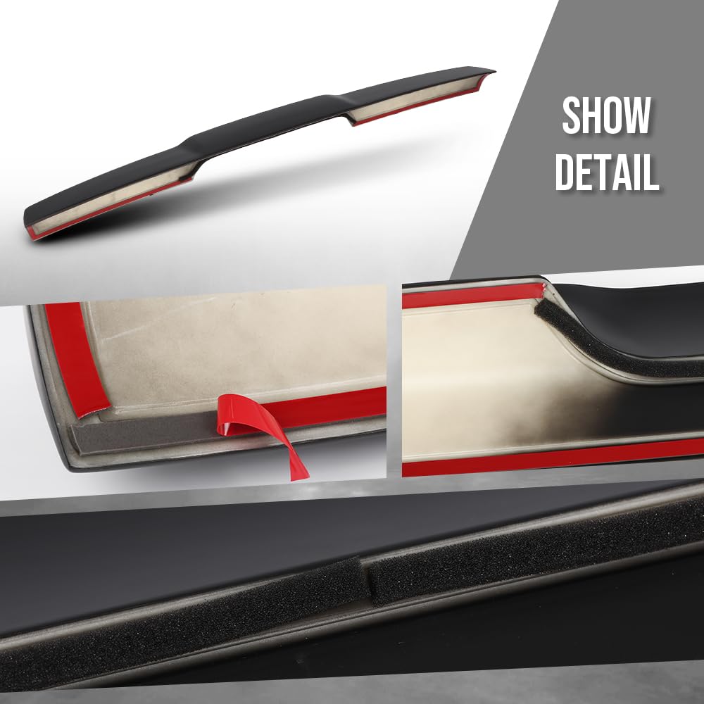 G-PLUS Rear Trunk Roof Spoiler Lip Wing Compatible with Ford F150 All Cabs 2009 2010 2011 2012 2013 2014 Trunk Roof Spoiler Lip Wing Black