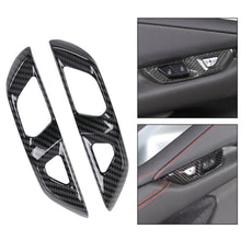 G-PLUS Carbon Fiber Door Lock Switch Panel Cover for Chevy Corvette C8 2020-2023 Close-up View