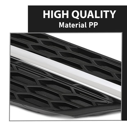 G-PLUS Front Bumper Grille Black Chrome Left and Right Compatible with Toyota RAV4 2013-2015 TO1200361, TO1200360