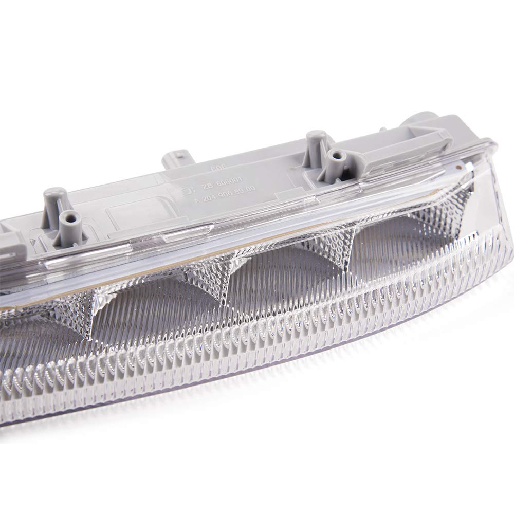 Replacement For Mercedes-Benz C-Class W204 S204 E-Class W212 SLK-Class R172 Front Left Side Daytime Running Light Assembly Super Bright Fog Driving Lamp w/LED Bulbs Replacement 2049068900