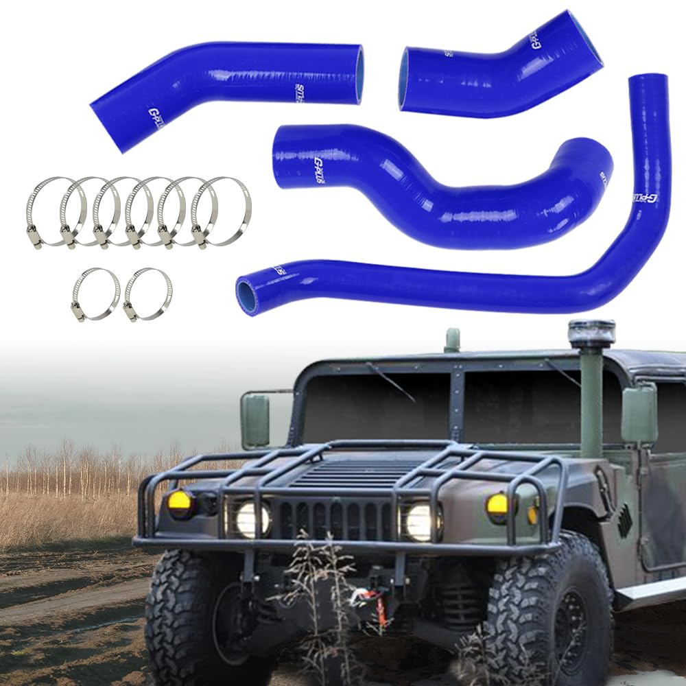 G-PLUS Blue Radiator Hose Set Fit for HMMWV & Humvee 12339160 12339159 12339162 12340046