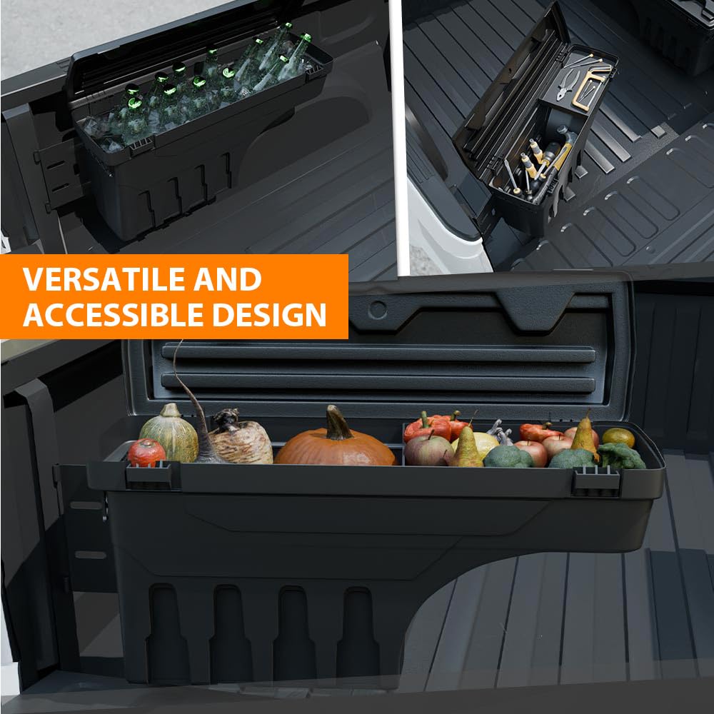 G-PLUS Truck Bed Storage Box Tool Box Left Driver Side Compatible with Chevy Colorado/GMC Canyon 2015-2020