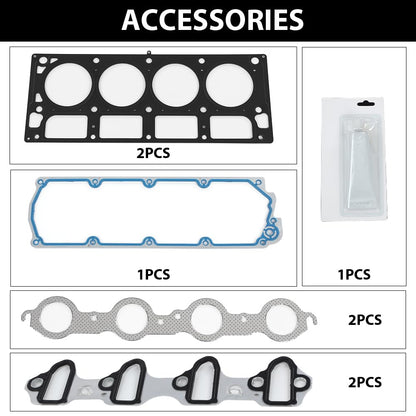 G-PLUS MLS Head Gasket Set Compatible with Chevy Colorado/Express/Silverado 1500/Tahoe 2008-2011,Fit GMC Canyon/Savana/Sierra/Yukon 2008-2011,Fit Hummer H3/H3T 2010 HS26190PT-4