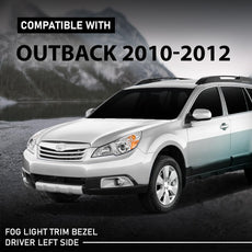 G-PLUS Fog Light Trim Bezel for Subaru Outback 2010-2012 Driver Side Front View