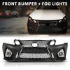 G-PLUS Front Bumper Set (1 × Bumper, 1 × Grille, 2 × Fog Light Cover, 2 × Fog Light) Compatible with 2006-2011 LX GS GS300 GS350 to 16+ GS F Style Black